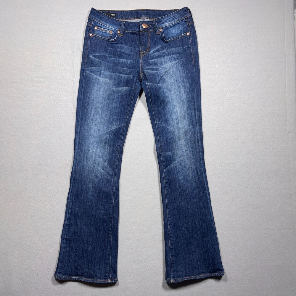 Buffalo David Bitton Felow Jeans Women 28 Stretch Flare Blue Denim Pants Boho